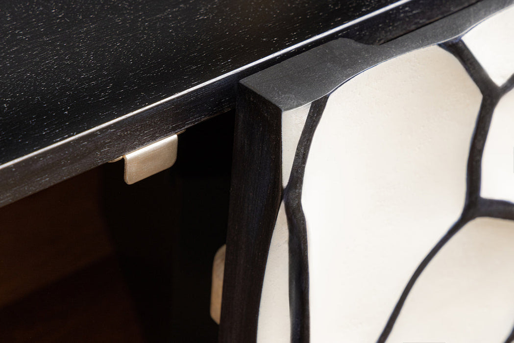 Sideboard Vulcan 177cm Mosaik schwarz weiß