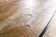 Esstisch Alpenschnee 240cm oval Naturstein-Optik rot und grün