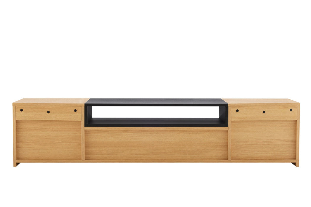 TV-Board Penthouse 160cm hängend natur schwarz - Bild 6