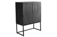 Highboard ORBIT 120cm 3D-Optik Mango Timber schwarz