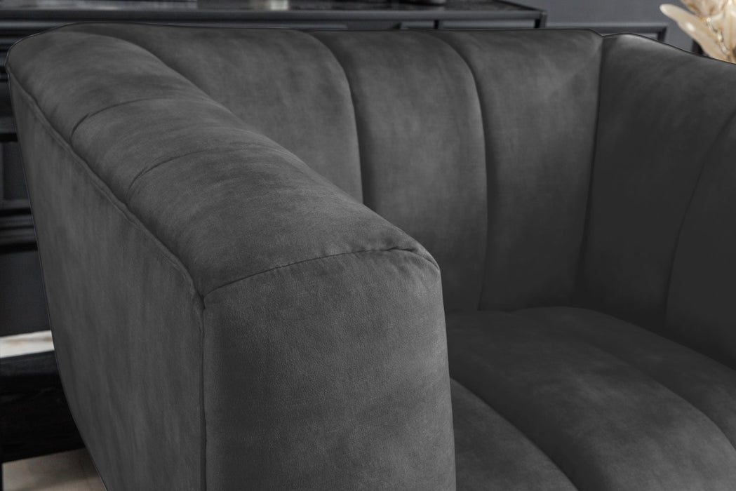 Sessel Elegance Samt grau
