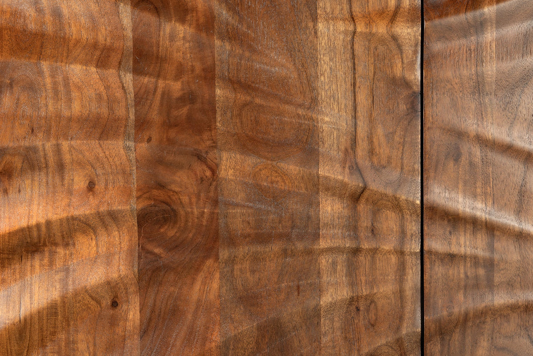 Highboard Tropical 120cm 3D braunes Akazienholz