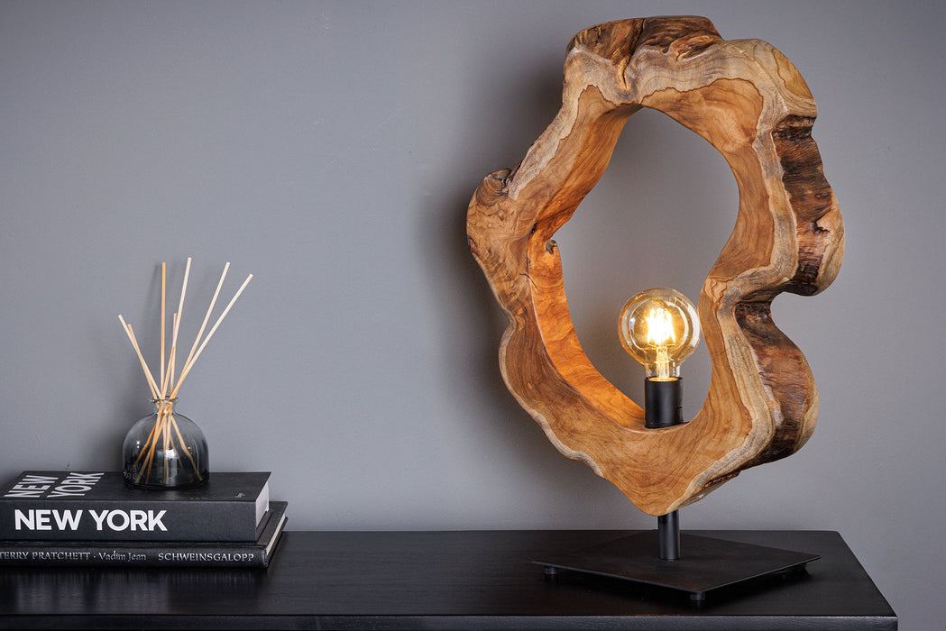 Tischleuchte Eco Art ARTWORK 55cm Teakholz natur