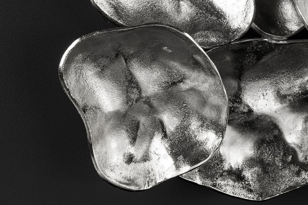 Wanddeko Variant 100cm silber handgefertigt