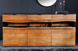 Sideboard Pure Akazie 180cm Akazie Holz natürliche Kante w/ LED Licht - Bild 3