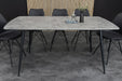 Esstisch Suite 120cm grau Rockoptik mit schwarzem Metallgestell - Bild 3