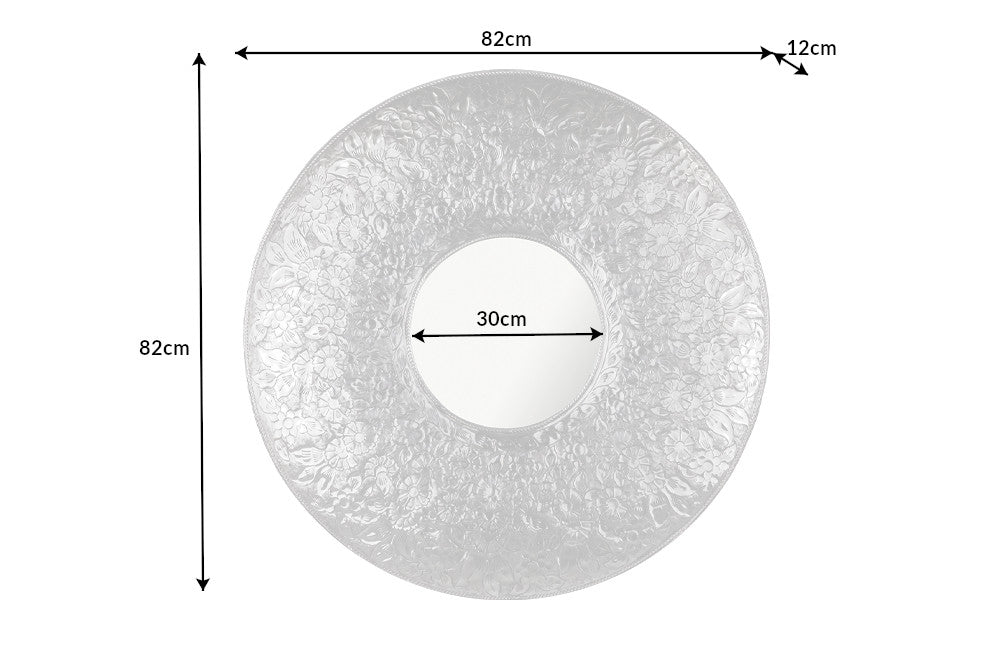 Wandspiegel Marrakesch XL Ø 80cm silber