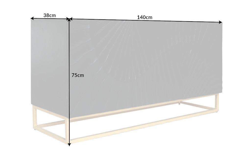 Sideboard Val Ferret 140cm Mango schwarz
