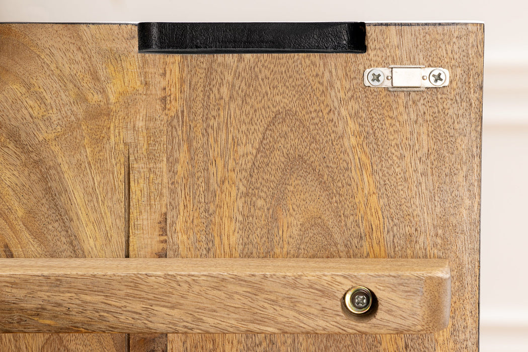 Sideboard Sertig Tal 177cm Mango schwarz gold