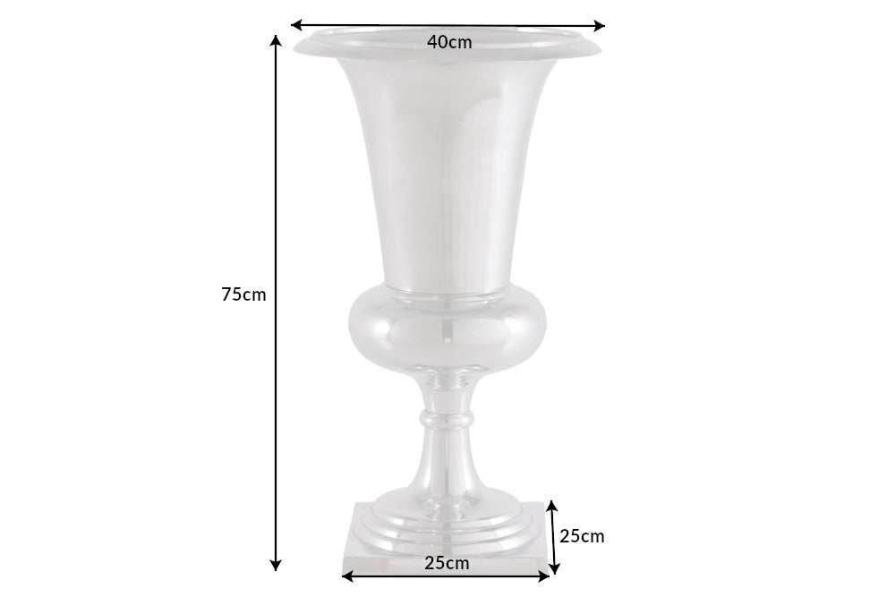 Vase Triumph 75cm silber aluminium
