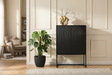 Highboard ORBIT 120cm 3D-Optik Mango Timber schwarz - Bild 2