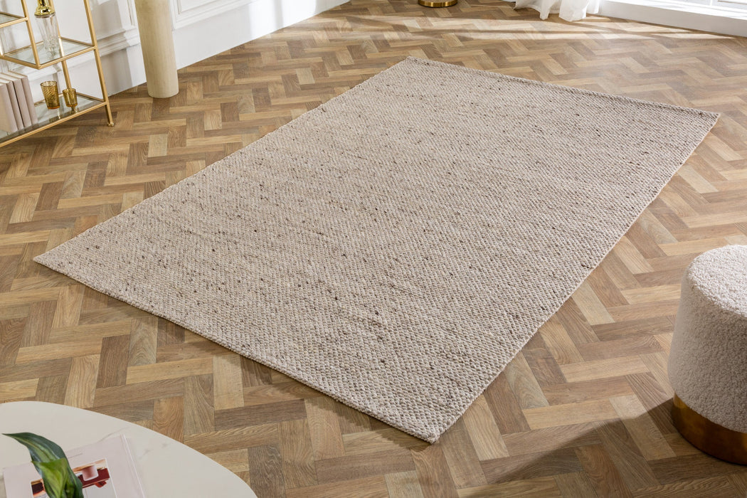 Teppich WOLLE 160x240cm silbergrau