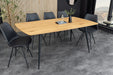 Esstisch Suite 120cm natur Ungezähmte Eiche Holzoptik mit schwarzem Metallgestell - Bild 2
