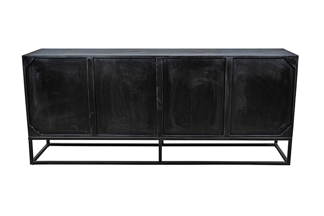 Sideboard Barcelona 180cm Mangoholz und braunes Teakholz