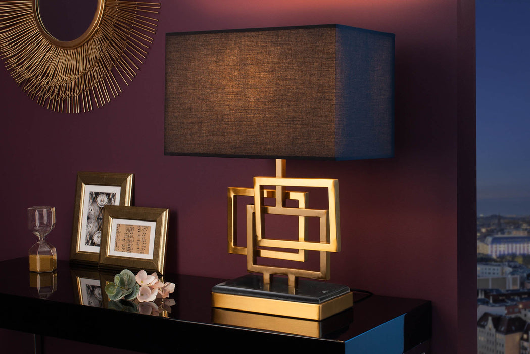 Tischleuchte Canvas 56cm gold