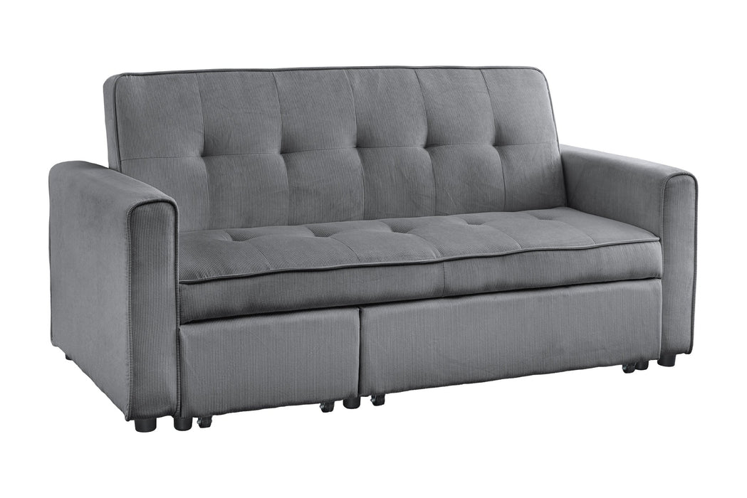 Schlafsofa Venedig 180cm 2-Sitzer Cord grau