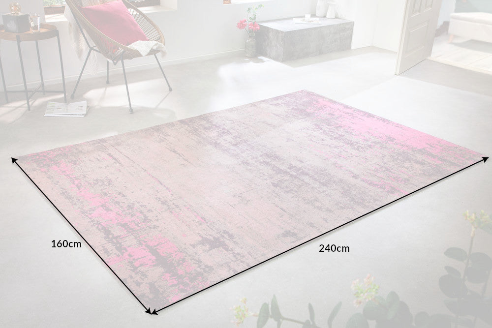 Teppich Contemporary Art 240x160cm Beige Rosa