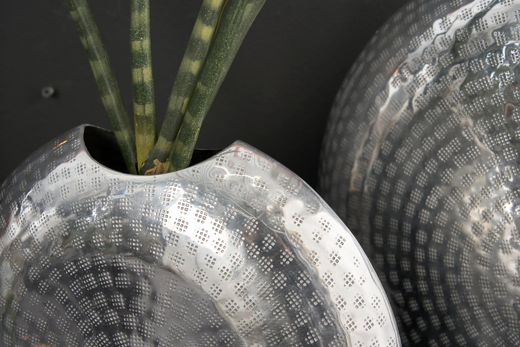 Vase ORIENTAL 30-40cm 2er Set silber