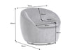 Sessel Toggenburg 360° drehbar, Strukturstoff grau - Bild 7