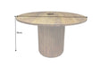 Esstisch Opal Ø 140cm rund Sheesham Timber braun Rock finish - Bild 8