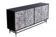 Sideboard Schilthorn 160cm Mosaik-Knochen schwarz weiss