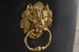 Stuhl Contemporary BAROCK mit Löwenkopf Griff Edelstahl Beine Gold Samt schwarz - Bild 4