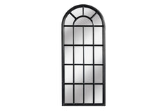 Wandspiegel Ranch 140cm Schwarz Kiefernholz Industrial