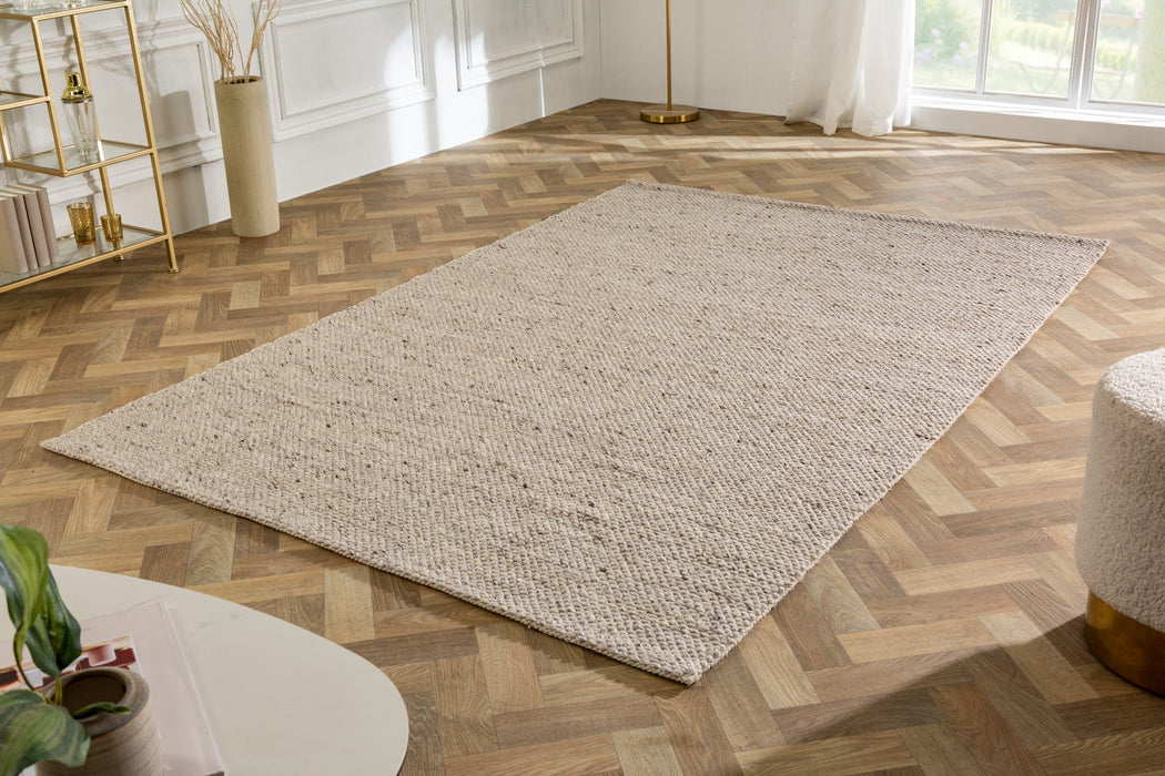 Teppich WOLLE 160x240cm silbergrau