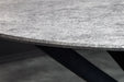 Esstisch Heliux 120cm rund grau Rockoptik mit schwarzem Metallgestell - Bild 6