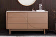 Sideboard Abstry 150cm 3D natur mit Keramikplatte aus Travertinmarmor - Bild 3