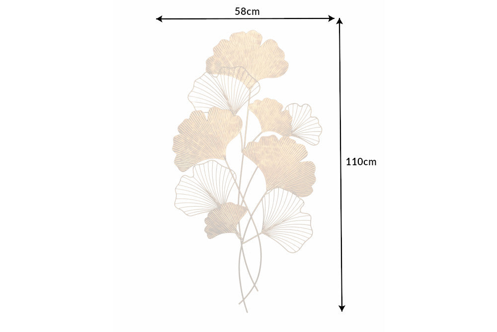 Wanddekoration Coral 110cm gold