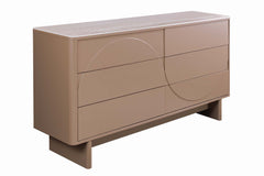 Sideboard Abstry 150cm 3D natur mit Keramikplatte aus Travertinmarmor
