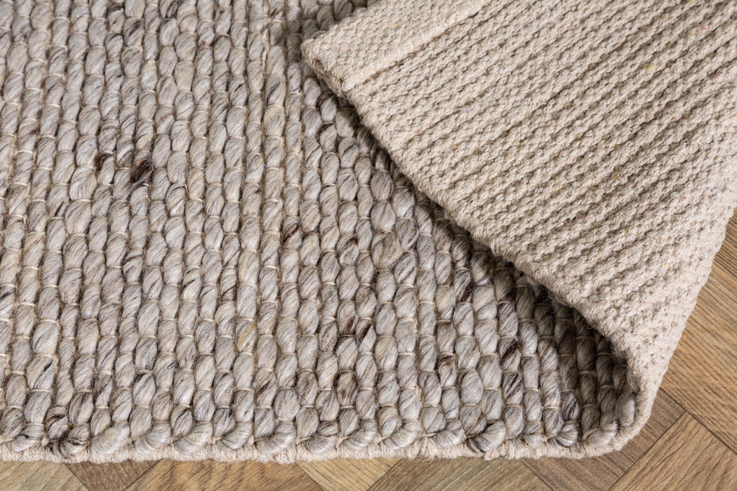 Teppich WOLLE 160x240cm silbergrau