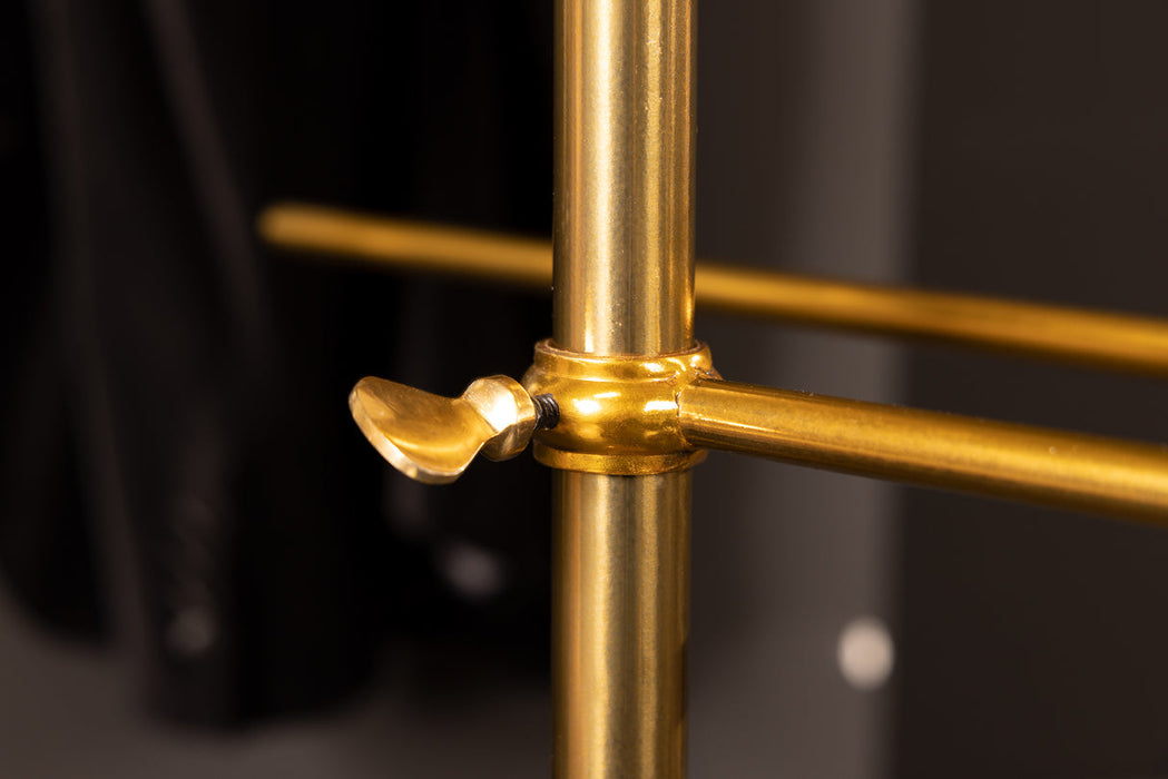 Valet Garderobenständer 130cm goldfarbenes Aluminium