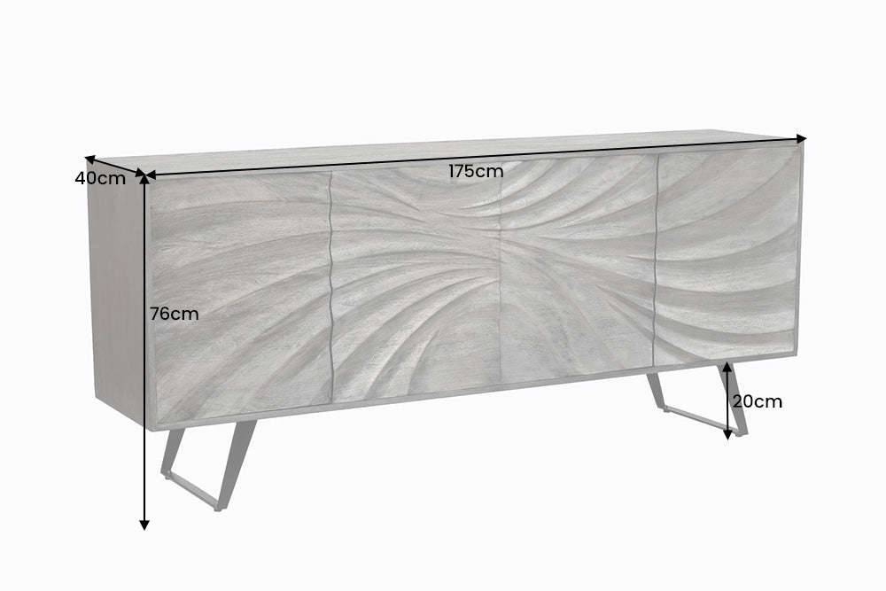 Sideboard Tropical 175cm Akazie grau