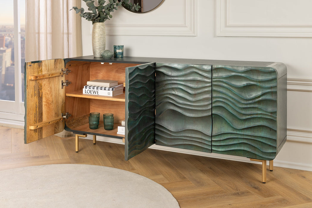 Sideboard Vagas 160cm türkis Mangoholz