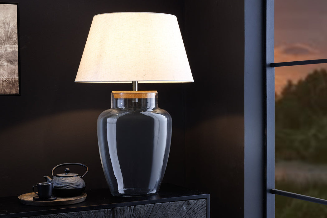 Tischleuchte Elegante 80cm Glas befüllbar