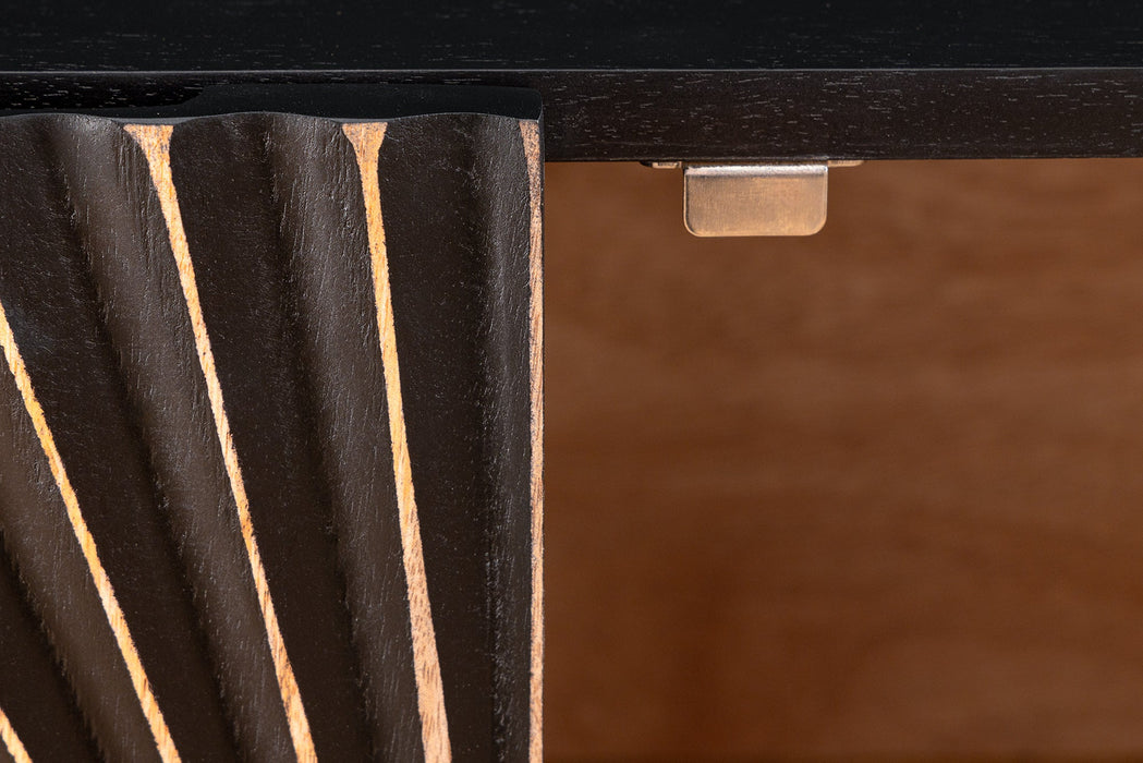 Sideboard Sertig Tal 177cm Mango schwarz gold