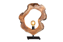 Tischleuchte Eco Art ARTWORK 55cm Teakholz natur Stahl