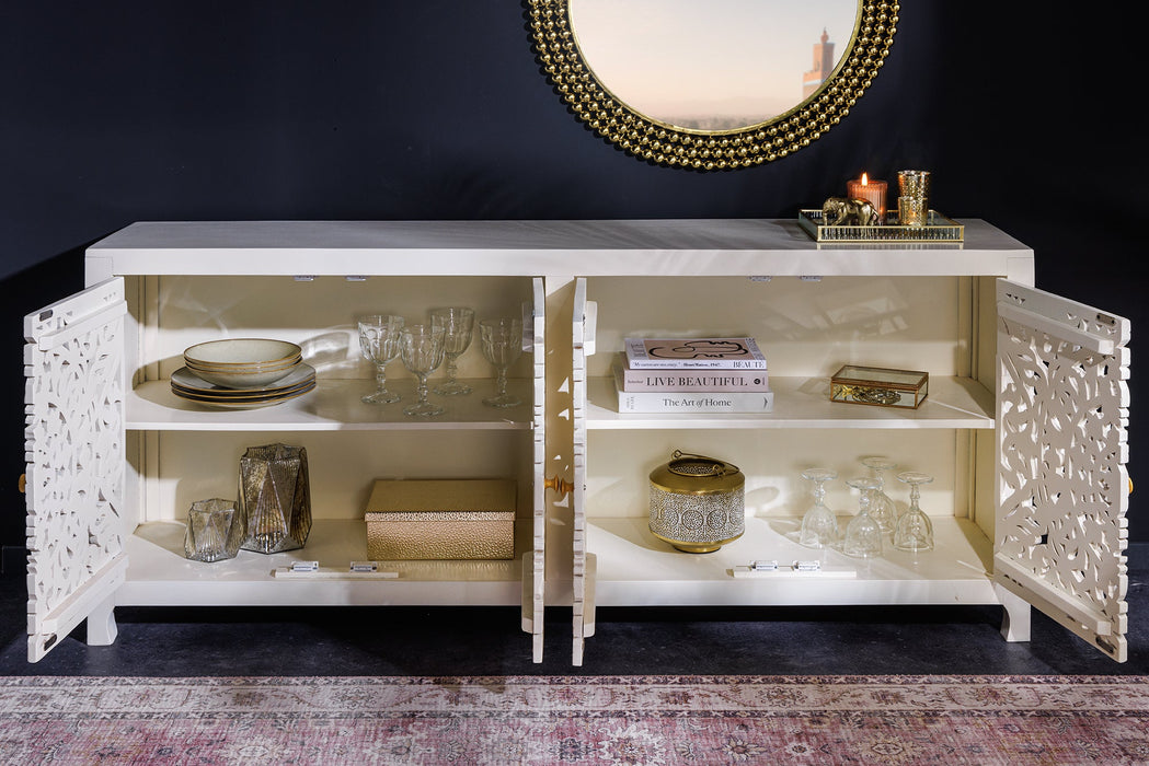 Sideboard MARRAKECH 170cm weiß Mangoholz