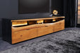 TV-Board Pure Akazie 180cm Akazie Holz Naturkante mit LED Licht - Bild 5