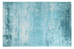 Teppich Contemporary Art 160x240cm Türkis Baumwolle