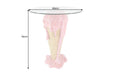 Bistro-Bartisch Eis Creme 75cm mit gehärtetem Glas rosa beige - Bild 4