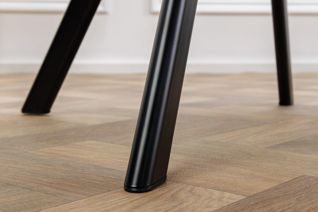 Drehstuhl THE Nordic Ease drehbar 180° champagnerbeige schwarz Beine - Bild 8