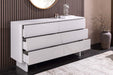 Sideboard Abstry 150cm 3D weiß mit weißer Marmorplatte aus Keramik - Bild 4