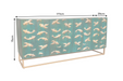Sideboard GOLDEN Lagune 180cm 3D Mango Holz türkis Metall gold - Bild 8