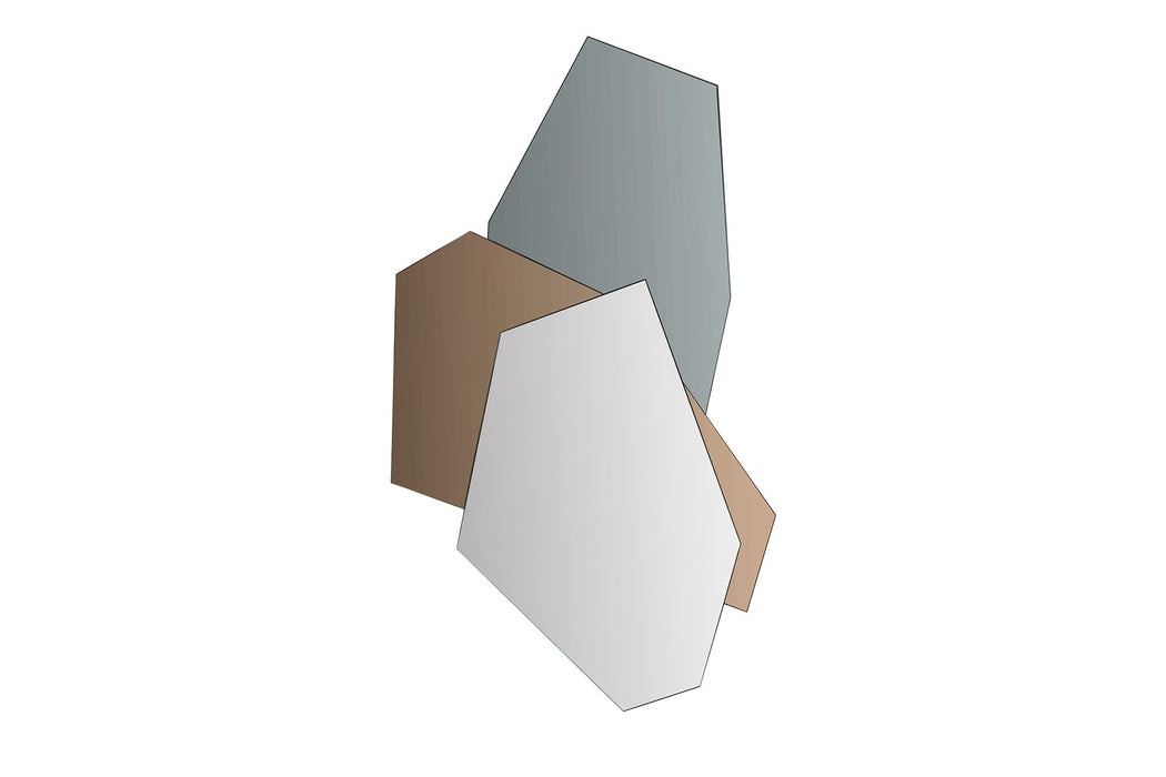 Wandspiegel Geometrie II 125cm mehrfarbig geometrisch