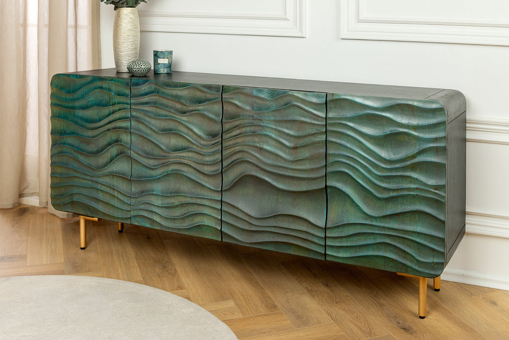 Sideboard Vagas 160cm türkis Mangoholz