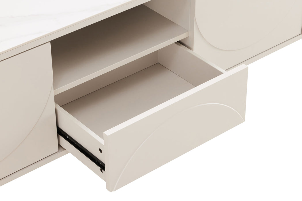 TV Board Abstry 150cm 3D mit weißer Marmor-Keramikplatte - Bild 8