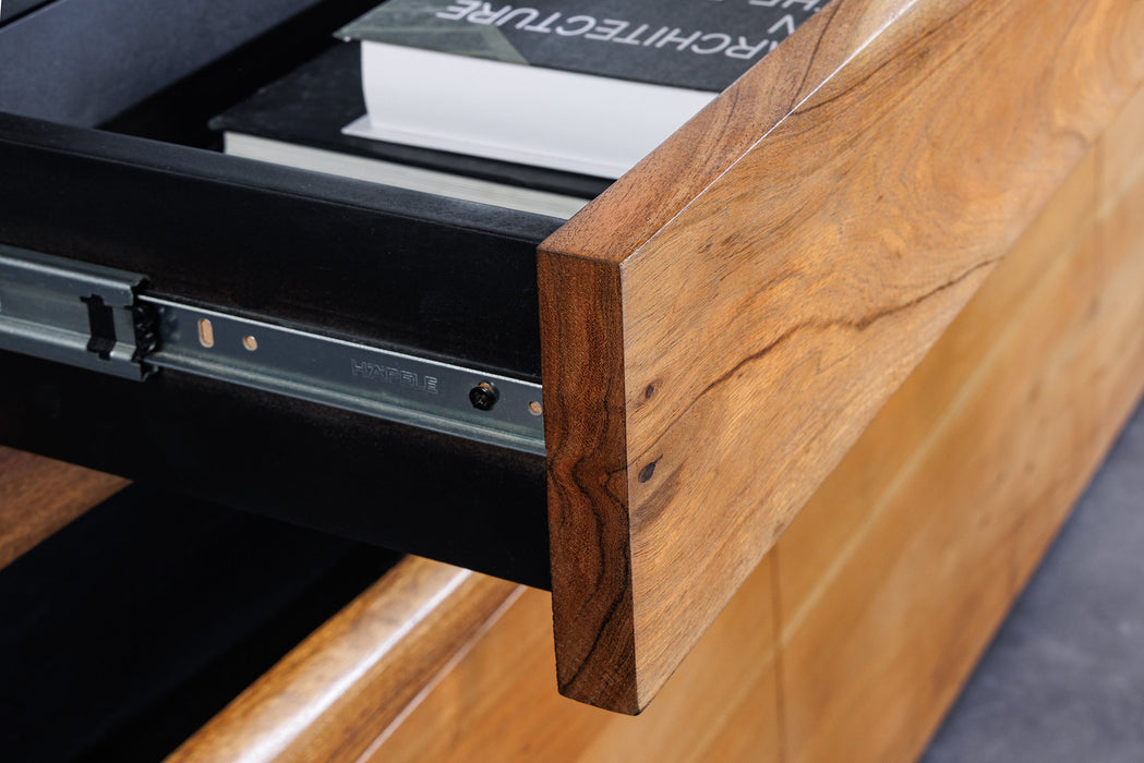 Sideboard Pure Akazie 180cm Akazie Holz natürliche Kante w/ LED Licht - Bild 5